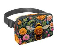Maximize Your Comfort and Convenience with our Adjustable Strap Fanny Bag, Ideal for Traveling, Running, and Cycling, A Must-Have for Men and Women, Color Drawing Bee