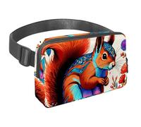 Maximize your comfort and convenience with our adjustable strap Fanny Bag, The perfect Travel Waist Pack for Men and Women on The go., Color Drawing Squirrel