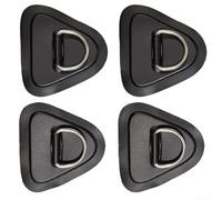 Maximize Your Fun on the Water 34PCS PVC Triangle Patches Perfectly Fit Various Inflatable Watercrafts With a Strong Stainless Steel D Ring (black 4PCS)