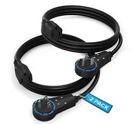 Maximm 4 Foot Extension Cord - 360° Swivel Flat Plug, 3 Prong Grounded Power Cord - UL Listed, 13A 125V, 14AWG Heavy Duty Cord - Ideal for Spaces