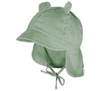 maximo - Baby's Bonnet with Ear and Neck Protection - Cap size 43 cm, green