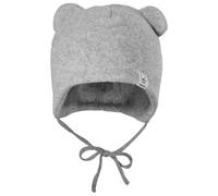 maximo - Baby's Fleece Mütze m. Öhrchen u. Band - Beanie size 45 cm, grey