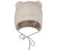 maximo - Baby's Fleece Mütze m. Öhrchen u. Band - Beanie size 45 cm, grey