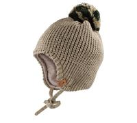 maximo - Boy's Inkamütze m. Pompon u. Band - Beanie size 49-51 cm, sand