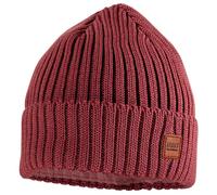 maximo - Kid's Beanie with Ribbed Turn-up Brim and Lining - Beanie size 47-49 cm, red