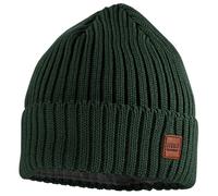 maximo - Kid's Beanie with Ribbed Turn-up Brim and Lining - Beanie size 49-51 cm, green