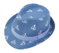 maximo - Kid's Mini Boy Trilby Boat - Hat size 49 cm, blue