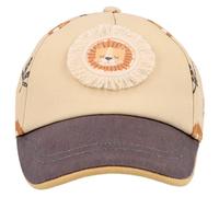 maximo - Kid's Mini Boy's Cap - Lion Patch, Light Washed Look - Cap size 49-51 cm, sand