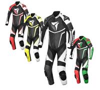 MAXIMO-MOTO Motorbike Leather Suit for Men Motorcycle Protective Clothing Suit 1 PC Suit CE Approved Armored EN: 17092-4-2020 (Black/White, 60/4XL)
