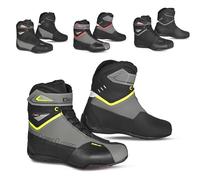 MAXIMO-MOTO Motorbike Short Touring Boots for Men Motorcycle Water Resistant CE Approved Protective Anti Slip Boots (Black Yellow, UK Footwear Size System, Adult, Men, Numeric, Medium, 14)