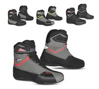MAXIMO-MOTO Motorbike Short Touring Boots for Men Motorcycle Water Resistant CE Approved Protective Anti Slip Boots (Black Red, UK Footwear Size System, Adult, Men, Numeric, Medium, 14)