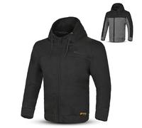 MAXIMO-MOTO R-TECH Motorcycle Jacket - Armoured Motorbike Jacket for Men & Women - Protective Motorcycle Hoodie - Biker Jacket Men - Durable Motorbike Clothing (UK, Alpha, 3XL, Regular, Black)