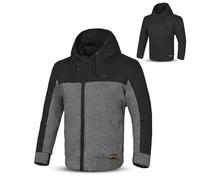 MAXIMO-MOTO R-TECH Motorcycle Jacket - Armoured Motorbike Jacket for Men & Women - Protective Motorcycle Hoodie - Biker Jacket Men - Durable Motorbike Clothing (UK, Alpha, 3XL,Regular, Black Grey)