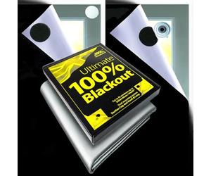 MaximoLife® Ultimate 100% Blackout Blind | Fits Any Size/Shape Window | Unique Cutting Grid Easier Cut-to-Size | Industrial-Grade Suction Grip | Heat & Cold Resistant Hook & Loop | No Drill Stick On