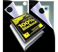 MaximoLife® Ultimate 100% Blackout Blind | Fits Any Window | Heat Block | Unique Cutting Grid Easier Cut-to-Size | Industrial-Grade Suction Grip | Heat & Cold Resistant Hook & Loop | No Drill Stick On