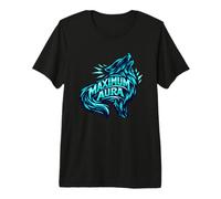 Maximum Aura Howling Wolf Graphic Premium T-Shirt