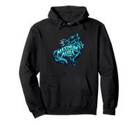 Maximum Aura Howling Wolf Graphic Pullover Hoodie