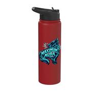Maximum Aura Howling Wolf Graphic Stainless Steel Insulated Water Bottle