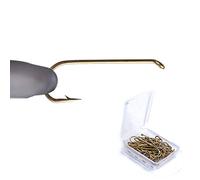 MAXIMUMCATCH Maxcatch 100pcs Fishing Hooks High Carbon Steel Fly Tying Fishing Hooks Dry&Wet&Nymph&Shrimp Caddis Pupa Streamer Hooks with Plastic Box (MC-7030 Nymph&Wet(Barbed), #20)