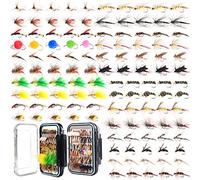 MAXIMUMCATCH Maxcatch 120pcs Fly Fishing Flies Kit - Handmade Assortment Dry/Wet Flies, Nymphs, Streamers with Fly Box Included