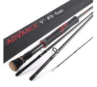 MAXIMUMCATCH Maxcatch Advance Fly Fishing Rod 5/6/8wt 9FT Super Light Fast Action Flexible Resins Handle with Cordura Tube Fishing Pole (Advance Fly Rod, 9ft 6wt 4sec)