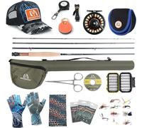 MAXIMUMCATCH Maxcatch Amigo Fly Fishing Rod and Reel Combo 9FT 4-Piece 4/5/6/7/8 Weight Complete Fishing Outfit (Amigo Fly Rod+TINO Fly Reel, 5wt 9‘0“ 4pc Rod, 5/6 Reel)