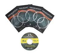 MAXIMUMCATCH Maxcatch Fly Fishing Tapered Leader with Loop and Tippet Combo 9ft (0X-7X) (4X Leader (5pcs)+4X Tippet(1pcs))