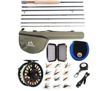 MAXIMUMCATCH Maxcatch Fly Rod Traveller Fishing Rod: 7-piece IM10 Carbon Rod in 5/6/7/8 Weight (Sensing Traveller Fly Rod Combo Kit, 9' 6wt Combo Kit)