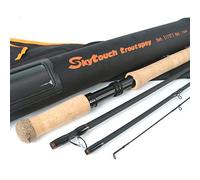 MAXIMUMCATCH Two-handed Switch & Spey fly rods fast action Fly Fishing rod with cordura tube (Skytouch Spey, 11ft 3wt 4pcs)