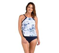 Maxine of Hollywood Women's High Neck Tankini Swimsuit Top, White, 12