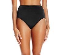 Maxine Of Hollywood Women's High Waist Hipster Bikini Swimsuit Bottom, Black, 16