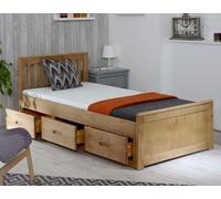 Maxine Wooden Storage Cabin Bed Rest Relax Beige Single