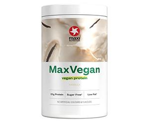 MaxiNutrition - MaxVegan Protein Powder, Vanilla - Plant Based Protein Food Supplement -, Low Fat, Sugar Free, Gluten & Soy-Free, Vegan - 23g Protein, Under 120 kcal per Serving, 420g Tub