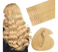 MAXITA Human Hair Tape in Extensions, Tape Hair Extensions Real Human Hair Light Blonde 14 Inch 20pcs 50g Human Hair Extensions Tape in Real Skin Weft Straight Natural Human Hair Extensions