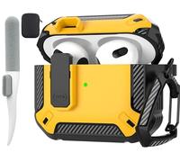 Maxjoy Airpods Case 3rd Generation Protective Case for Airpods 3 with Locking Protective Case for Airpods 3rd Generation Shockproof with Keychain Compatible with Apple Airpods 3rd Generation