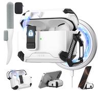 Maxjoy AirPods Pro 3 Case Cover 2025 with Automatic Lock MagSafe, Compatible with Apple AirPod Pro 3rd Generation, Protective Bracket Case White