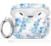 Maxjoy for Airpods Pro 2nd Generation Case Cover, Clear Flower AirPod Pro 2 Case for Women Men Cute Protective Soft Case with Keychain Strap for AirPod Pro 2nd Gen Case 2023/2022, Transparent