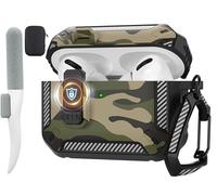 Maxjoy for AirPods Pro 3 Case Cover 2025 with Automatic Lock MagSafe, Shockproof Protective Case with Phone Stand with Cleaning Kit and Keychain, Compatible with Apple AirPods Pro 3rd,Camo Jungle