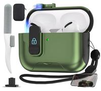 Maxjoy for AirPods Pro 3 Protective Case with Cleaning Kit, Military Hard Case with Lock Shock-Absorbing, Military Green