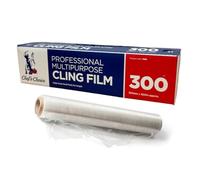 Maxland All Purpose PVC Catering Cling Film 300mm x 300m Cutter Box 12" Clear Food Wrapping Restaurant Home Kitchen Film for Food Safety