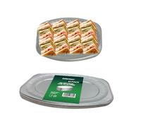 Maxland Aluminium Foil Platters for Party Food, 16.5" Large Foil Trays for Food Serving, Oval Foil Platters Buffet Catering Serving Platters for Parties, Freezer Oven Safe 42 x 29cm 10 Pack