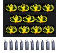 MaxLax EL Wire Yellow 10-Pack, 16.4ft/5m Neon Light Wire with Noise Reduction and Battery Pack…