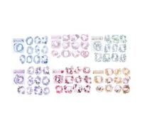 Maxleaf 60PCS Flowers Cut Outs Border Card, Love Heart Flowers Lace Star Hollow Out Frames Scrapbook Decorative Paper Card for DIY Arts Crafts Album Planner Junk Journals