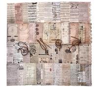 Maxleaf 80PCS Vintage Laces Decoration Paper, 4Packs Hollow Out Lace Scrapbook Decorative Music Newspapers Handicraft Notebooks Paper for DIY Arts Crafts Album Planner Junk Journals