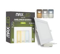 Maxled Light is Led! 12W Square Recessed Ceiling Flat Panel 960lm Down Light Ultra Slim Lamp Warm White 3000K Neutral 4000K Cool 6000K Aluminum IP44 Spotlights for Home Kitchen Bathroom No Dimmable