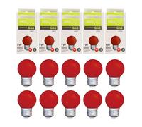 Maxled, Light is Led! Bunte Glühbirnen E27 Außenbereich 1W Farbige LED Glühbirne 50LM G45 Beleuchtung Birne Bunt Deko Leuchtmittel Birnenform für Außen Innen Hochzeit Weihnachten Party Bar 10er Pack