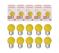 Maxled, Light is Led! Bunte Glühbirnen E27 Außenbereich 1W Farbige LED Glühbirne 50LM G45 Beleuchtung Birne Bunt Deko Leuchtmittel Birnenform für Außen Innen Hochzeit Weihnachten Party Bar 10er Pack