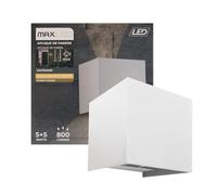 Maxled, Light is Led! Led Wandleuchten Innen/Außen 10W Aluminium Wandlampe Auf Und Ab Einstellbarer Lichtstrahl 800lm 3000K Warmweiß Led Außenwandleuchte IP65 Wasserdichte für Treppen Flur Garten