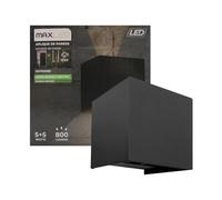 Maxled, Light is Led! Led Wandleuchten Innen/Außen 10W Aluminium Wandlampe Auf Und Ab Einstellbarer Lichtstrahl 800lm 4000K Neutralweiß Led Außenwandleuchte IP65 Wasserdichte für Treppen Flur Garten