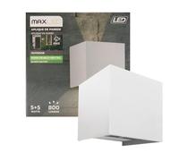 Maxled, Light is Led! Led Wandleuchten Innen/Außen 10W Aluminium Wandlampe Auf Und Ab Einstellbarer Lichtstrahl 800lm 4000K Neutralweiß Led Außenwandleuchte IP65 Wasserdichte für Treppen Flur Garten